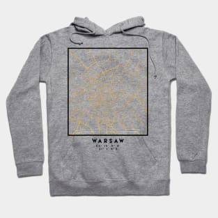 WARSAW POLAND CITY STREET MAP ART Hoodie